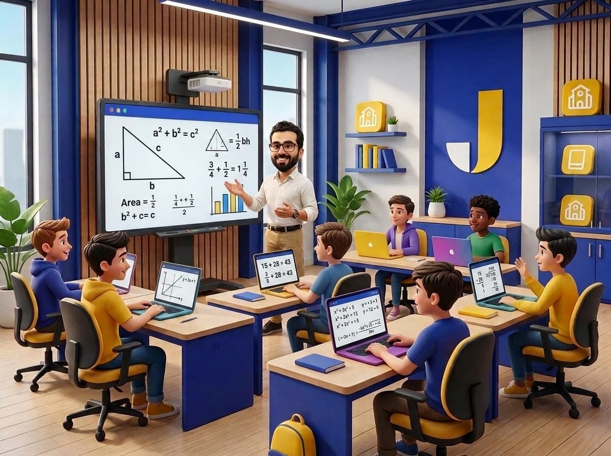 دانش‌آموزان در حال یادگیری در موسسه جهت